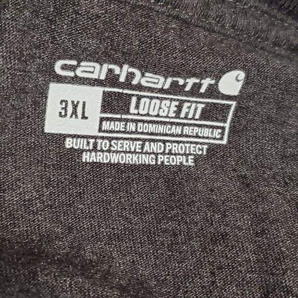 Carhartt Shirt Mens 3XL Gray Loose Fit Heavyweight Long Sleeve Workwear Grunge - Picture 3 of 8